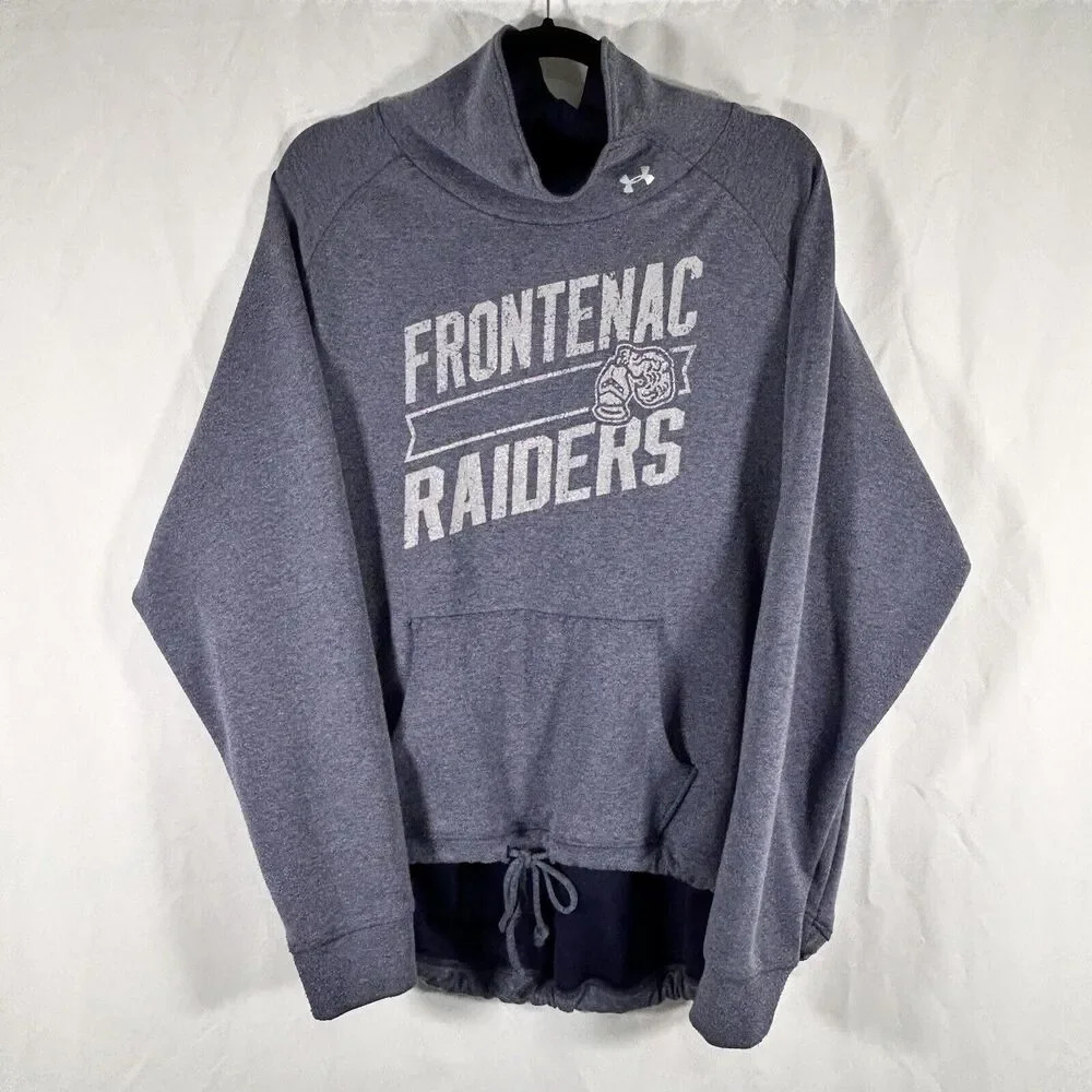 Under Armour Sweater Women's XL Grey Blue Frontenac Raiders Long Sleeve